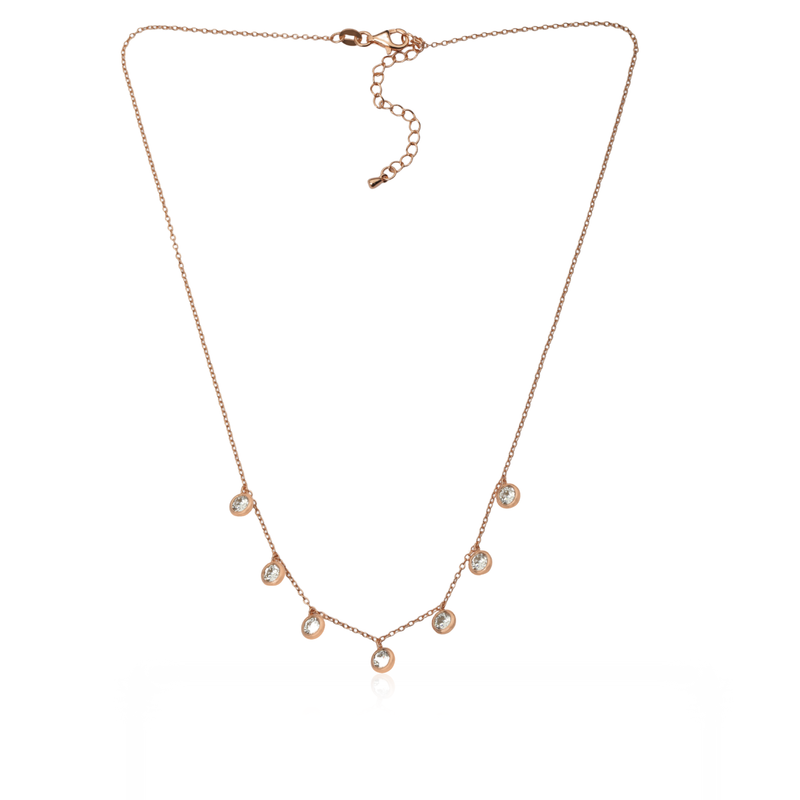 Rose Gold Burst 925 Pendant Necklace