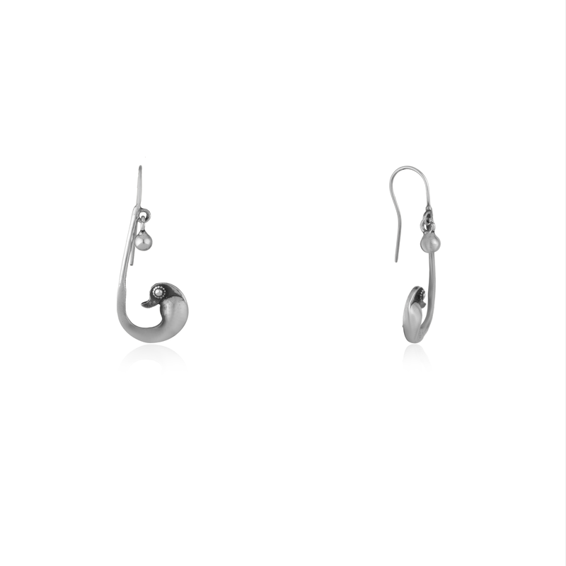 925 Silver Parrot Earrings - Tropical Flair