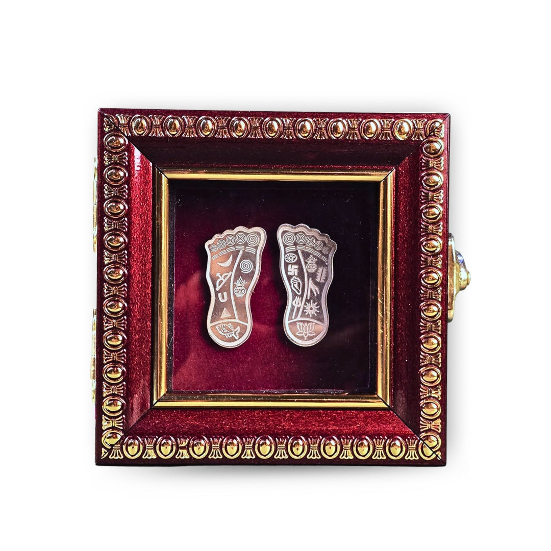 999 Pure Silver Lakshmi Charan Paduka for Home & Office