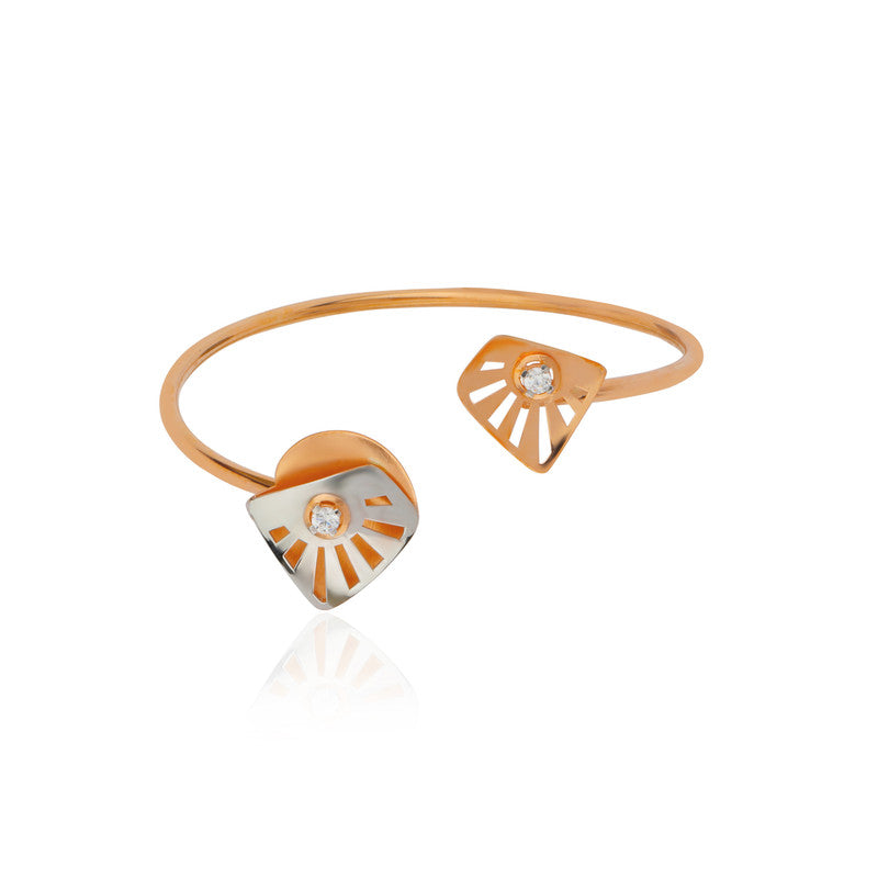 Virgin Petal Silver Bracelet on white background – elegant festive jewelry gift for women