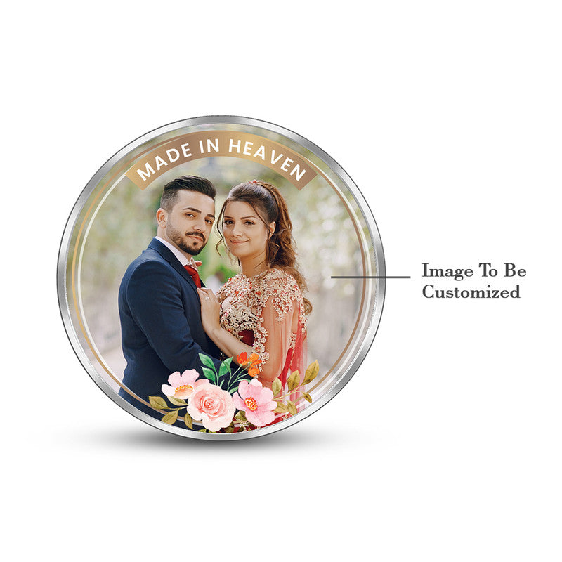 Celebrate Love Personalized 999 Pure Silver Wedding Coin