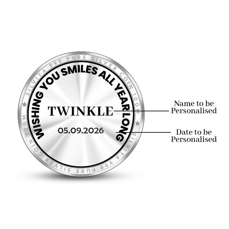 Happy Birthday Personalized 999 Pure Silver Round Coin