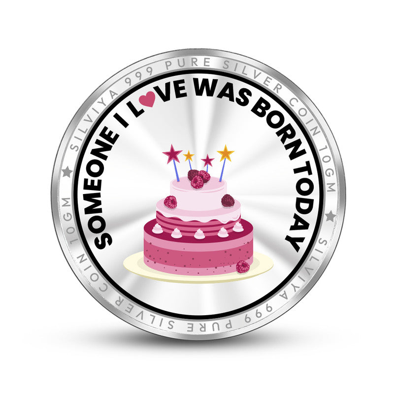 Happy Birthday 999 Pure Silver Coin Round Shape