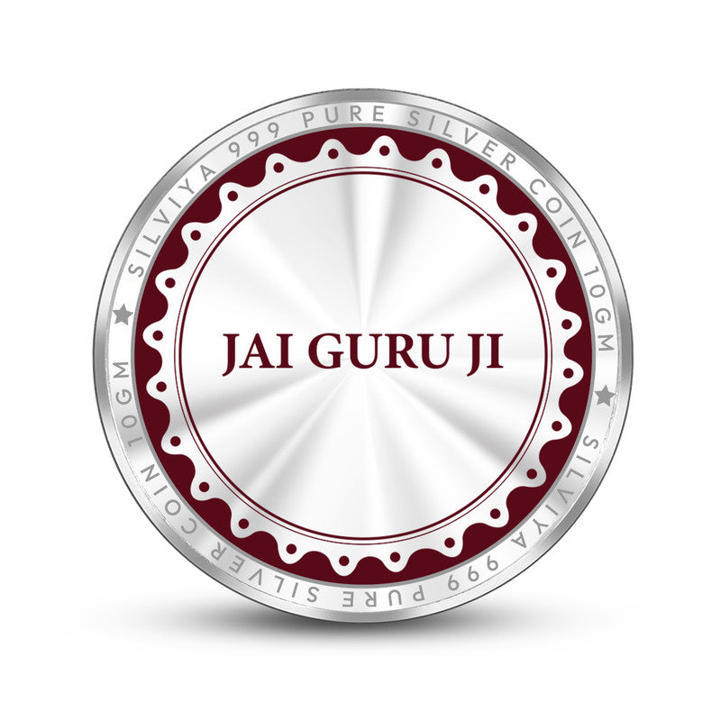 Guru Ji Bade Mandir 999 Pure Silver Coin Round Shape