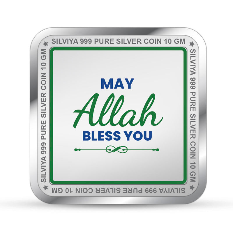 Makka Madina 999 Pure Silver Coin Square Shape