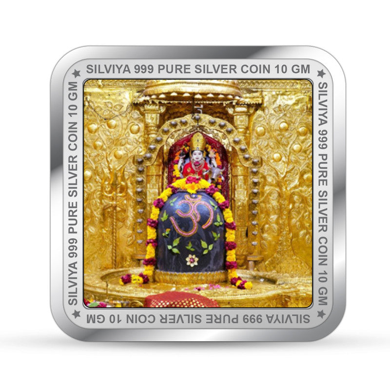 Shree Somnath Ji Temple 999 Pure Silver Coin Square