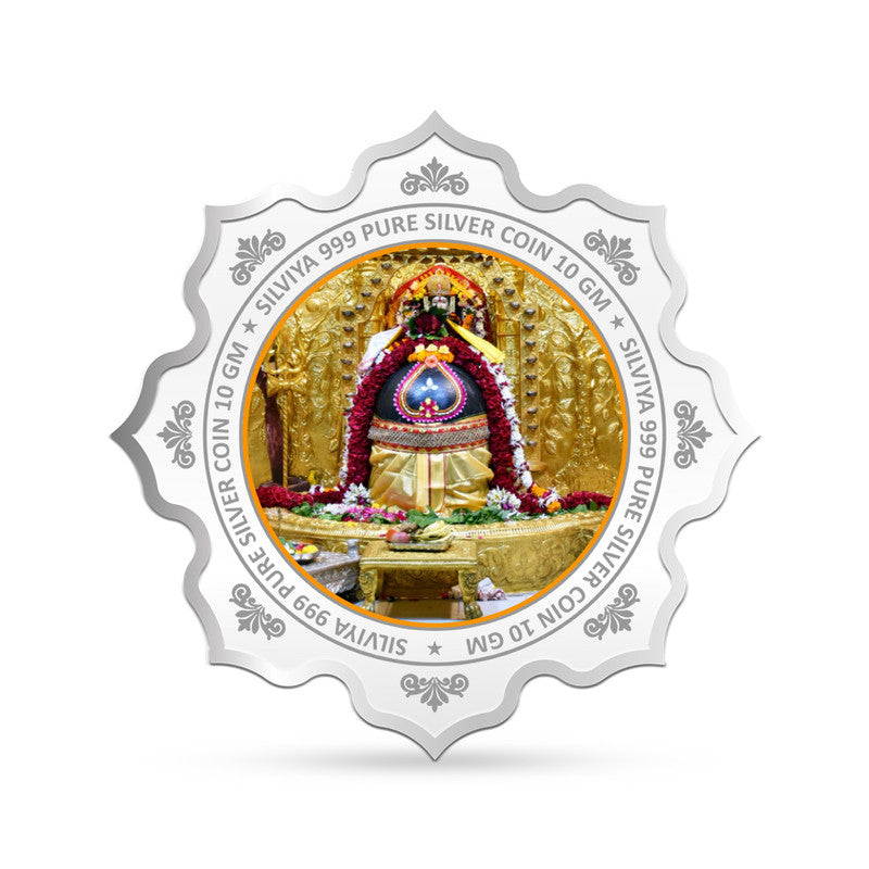 Shree Somnath Ji Temple 999 Pure Silver Coin Lotus Shape