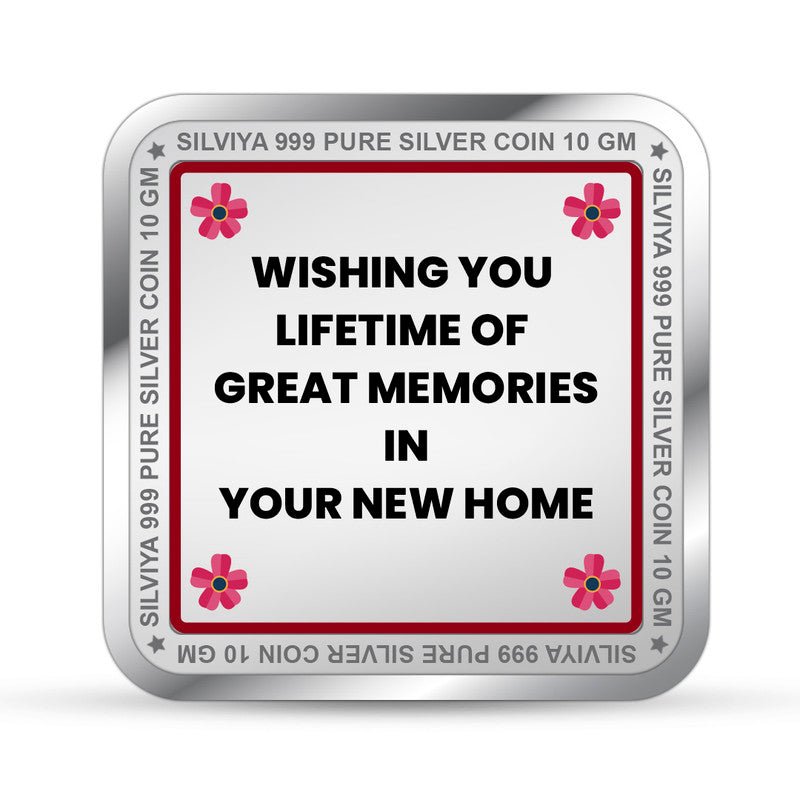 Personalized New Bride Welcome 999 Pure Silver Coin Square