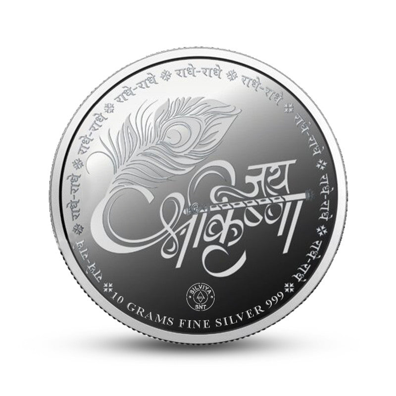 Krishan Ji 999 Pure Silver Coin Round Shape