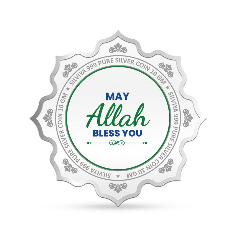 Makka Madina 999 Pure Silver Coin Lotus Shape