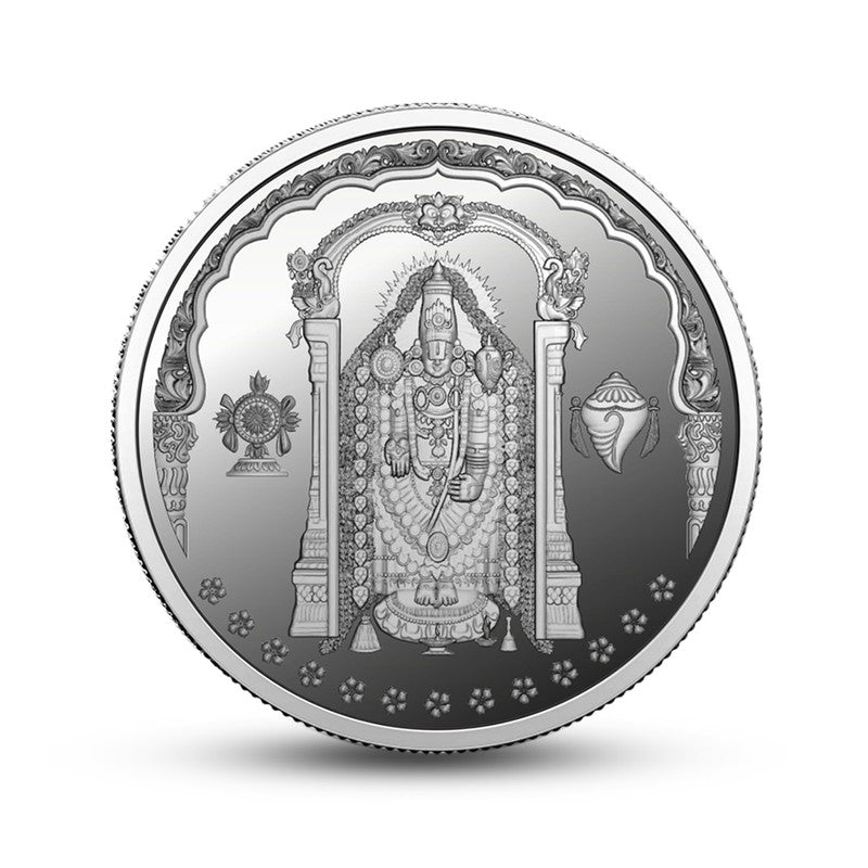 Tirupati Bala Ji Temple 999 Pure Silver Coin Round Shape