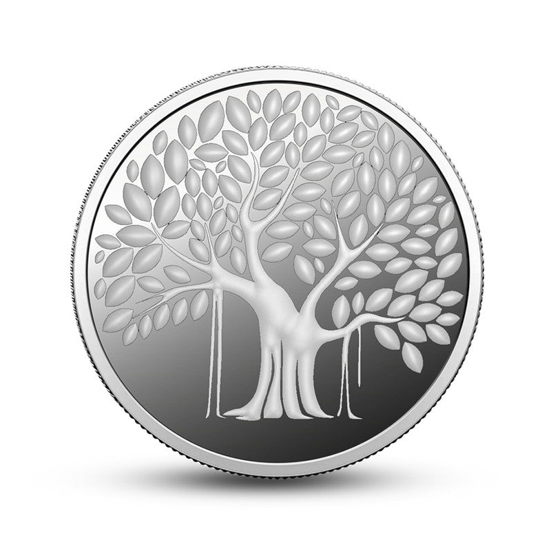 Banyan Tree 999 Pure Silver Coin Round Shape