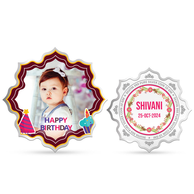 Bundle of Joy 999 Pure Silver Coin Gift for Newborn Lotus