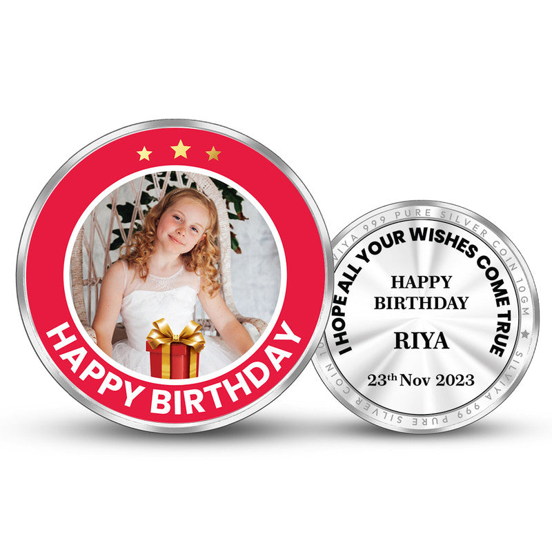 Express Your Love Round 999 Pure Silver Birthday Coin Gift