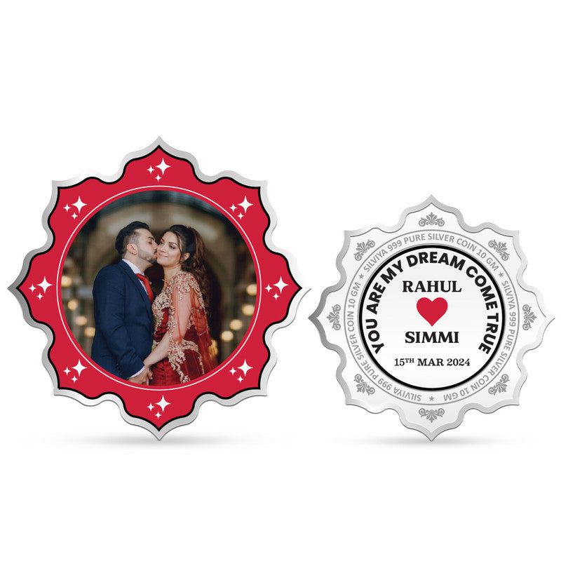 Customized Best Wedding Gift 999 Pure Silver Coin Lotus