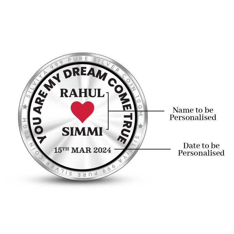 Personalized Best Wedding Gift 999 Pure Silver Coin Round