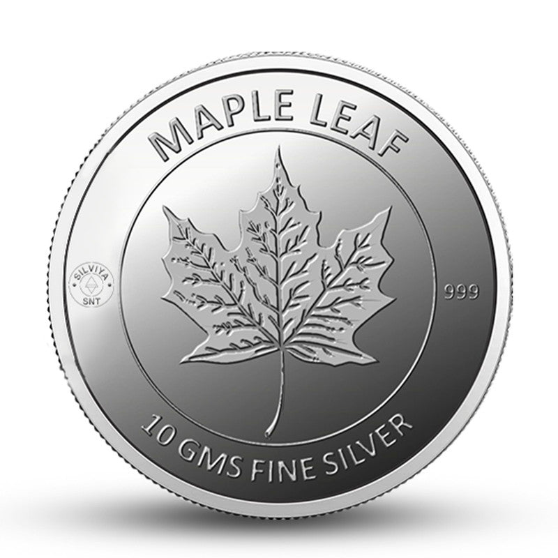 Congratulation Maple 999 Pure Silver Coin Round Shape