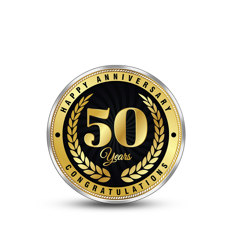 Personalized 50 Anniversary Gift 999 Pure Silver Round Coin