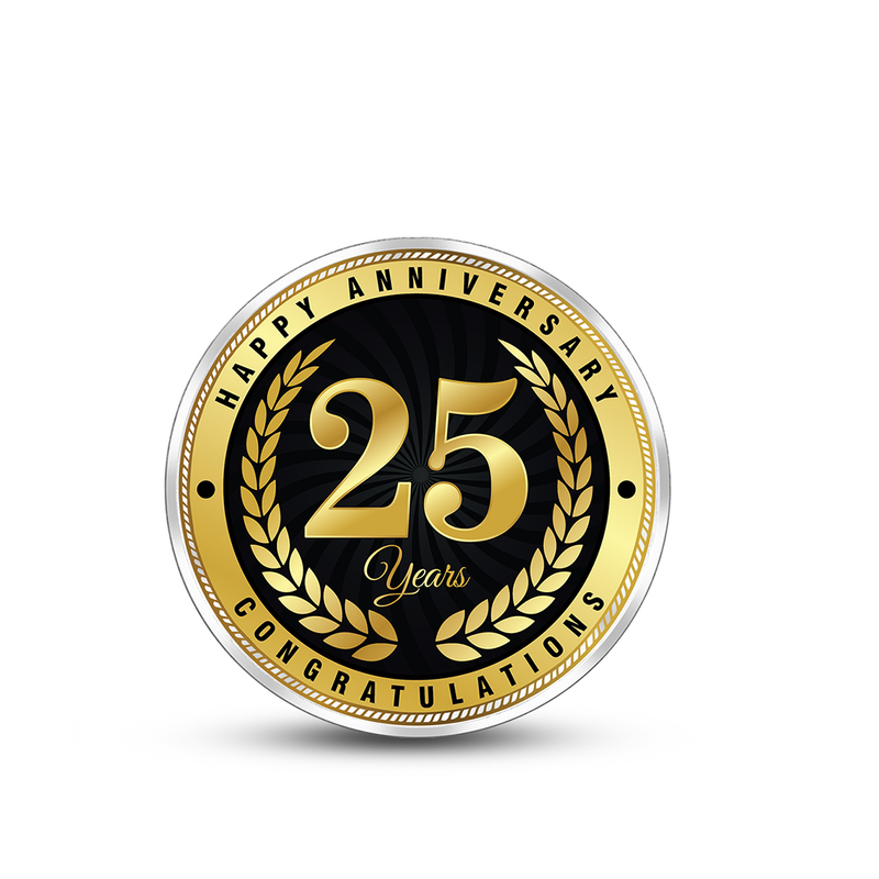 Personalized 25 Anniversary Gift 999 Pure Silver Round Coin