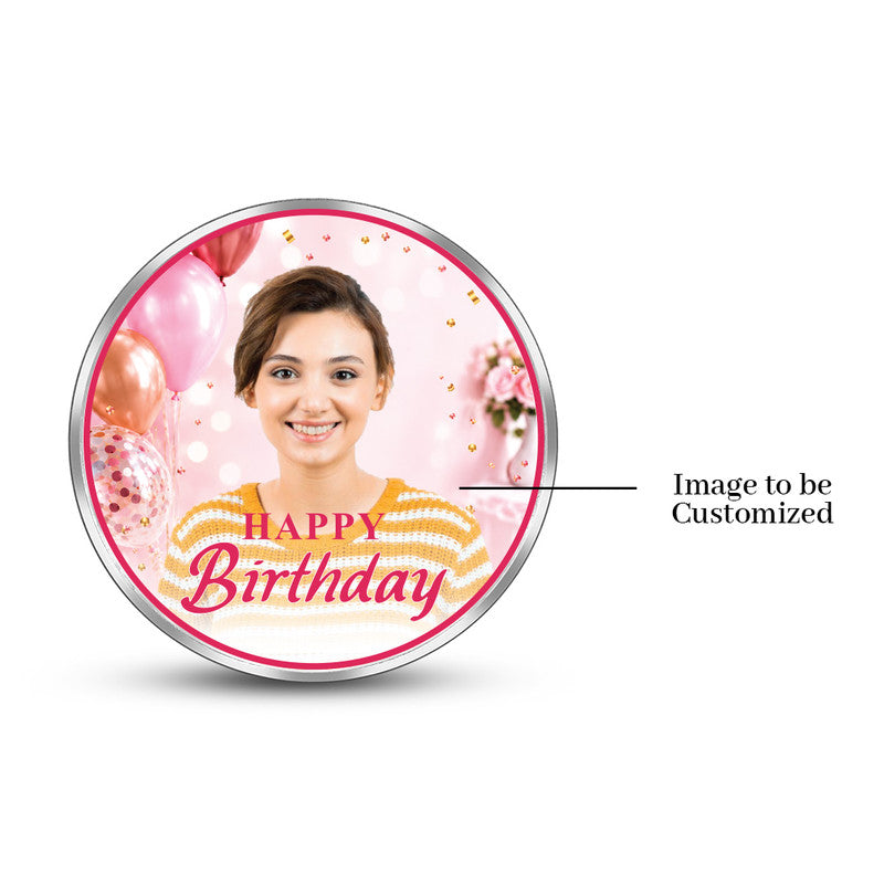 Birthday Celebration Personalized 999 Pure Silver Round Coin
