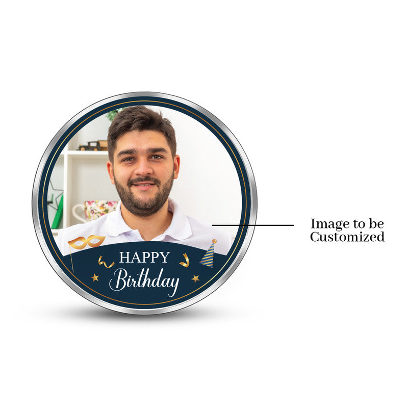 Happy Birthday Customized 999 Pure Silver Coin Round Shape