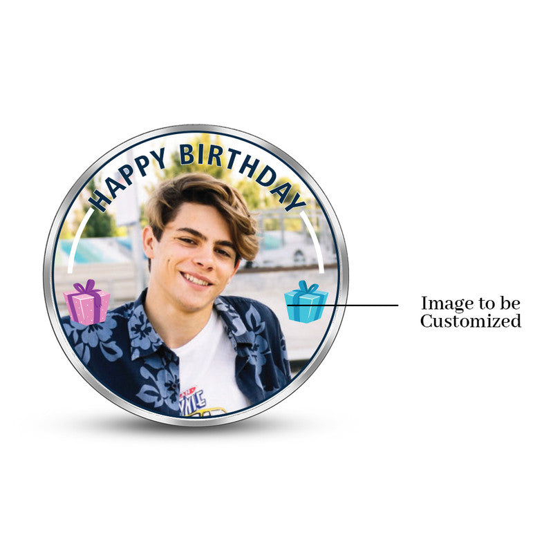 Happy Birthday Wishes Customized 999 Pure Silver Round Coin