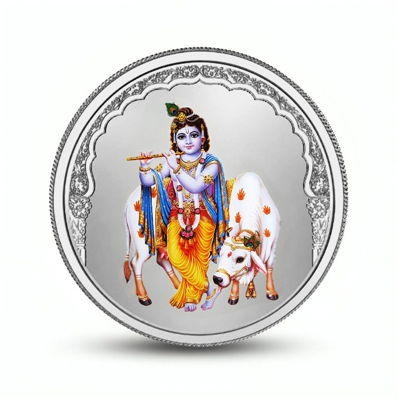 Krishan Ji 999 Pure Silver Coin Round Shape