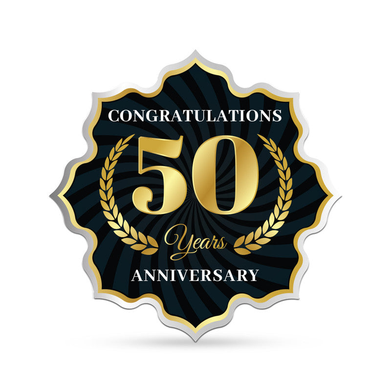50 Anniversary Congratulation 999 Pure Silver Coin Lotus