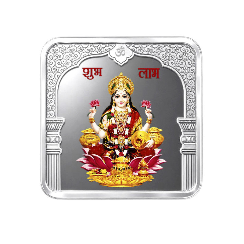 Lakshmi Ji 999 Pure Silver Coin Square Shape