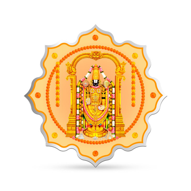 Tirupati Bala Ji Maharaj 999 Pure Silver Coin Lotus Shape