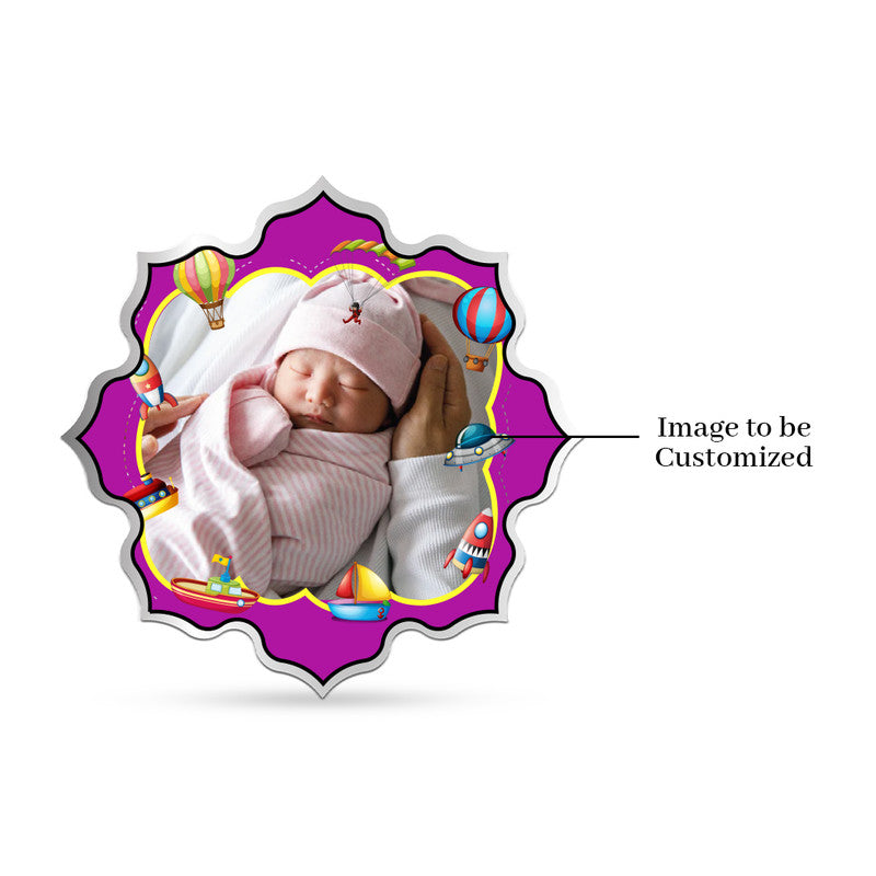 Customized Newborn Baby Boy 999 Pure Silver Coin Lotus