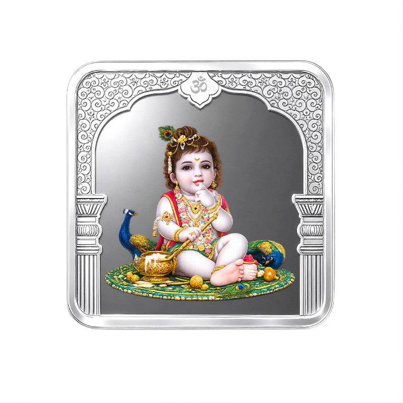 Laddu Gopal Ji 999 Pure Silver Coin Shape