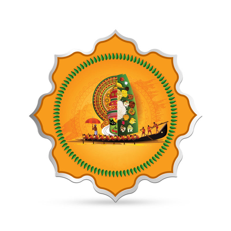 Onam Festival Special 999 Pure Silver Coin Lotus Shape