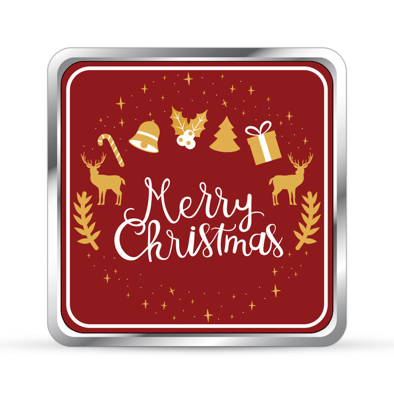 X-Mas 999 Pure Silver Coin Square Shape