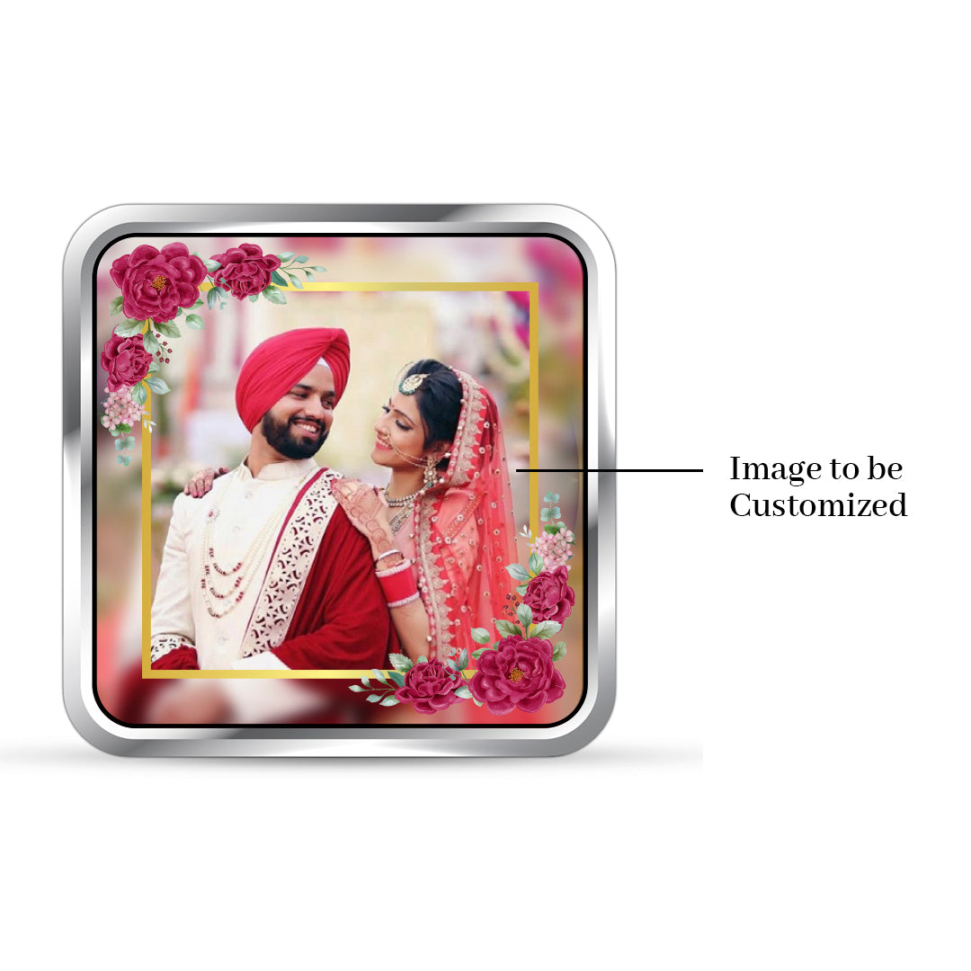 Mark the Moment Square 999 Pure Silver Wedding Gift
