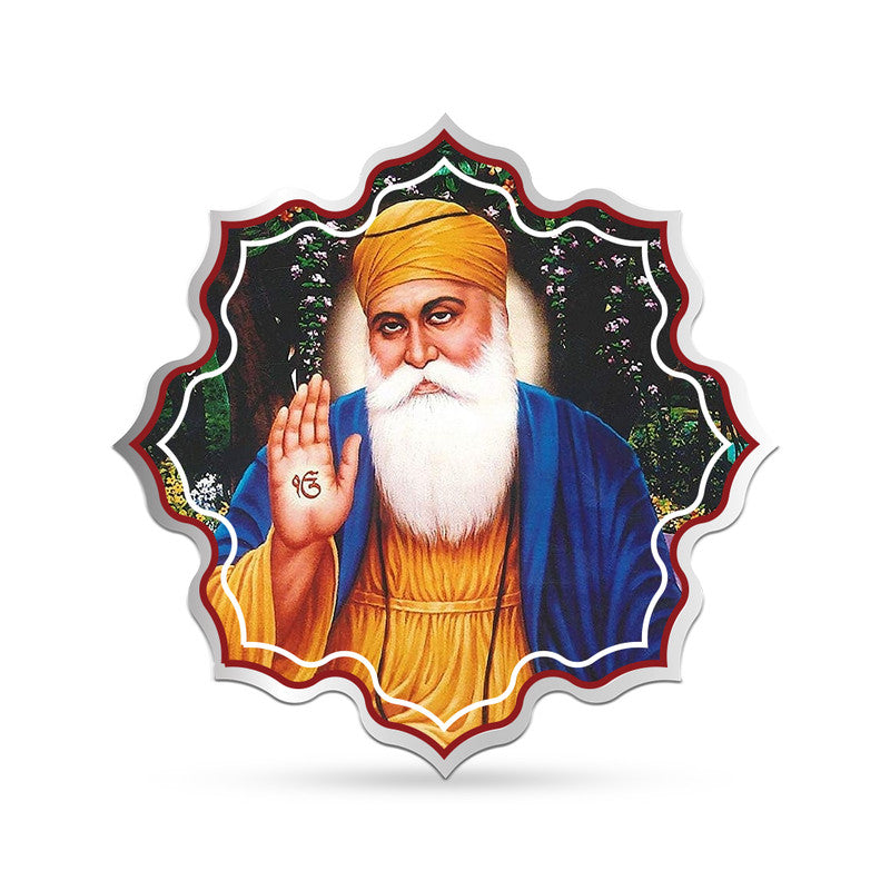 Wahe Guru Nanak Devi Ji 999 Pure Silver Coin Lotus Shape