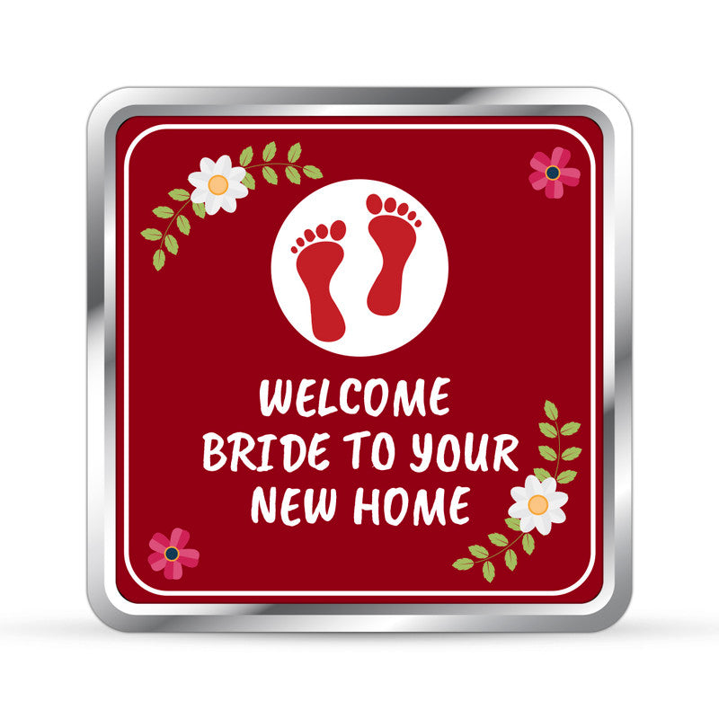 Personalized New Bride Welcome 999 Pure Silver Coin Square