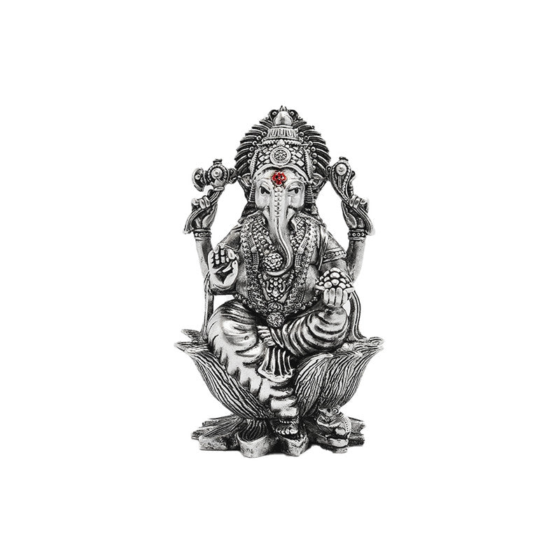 925 Silver Ganesha 3D Idol