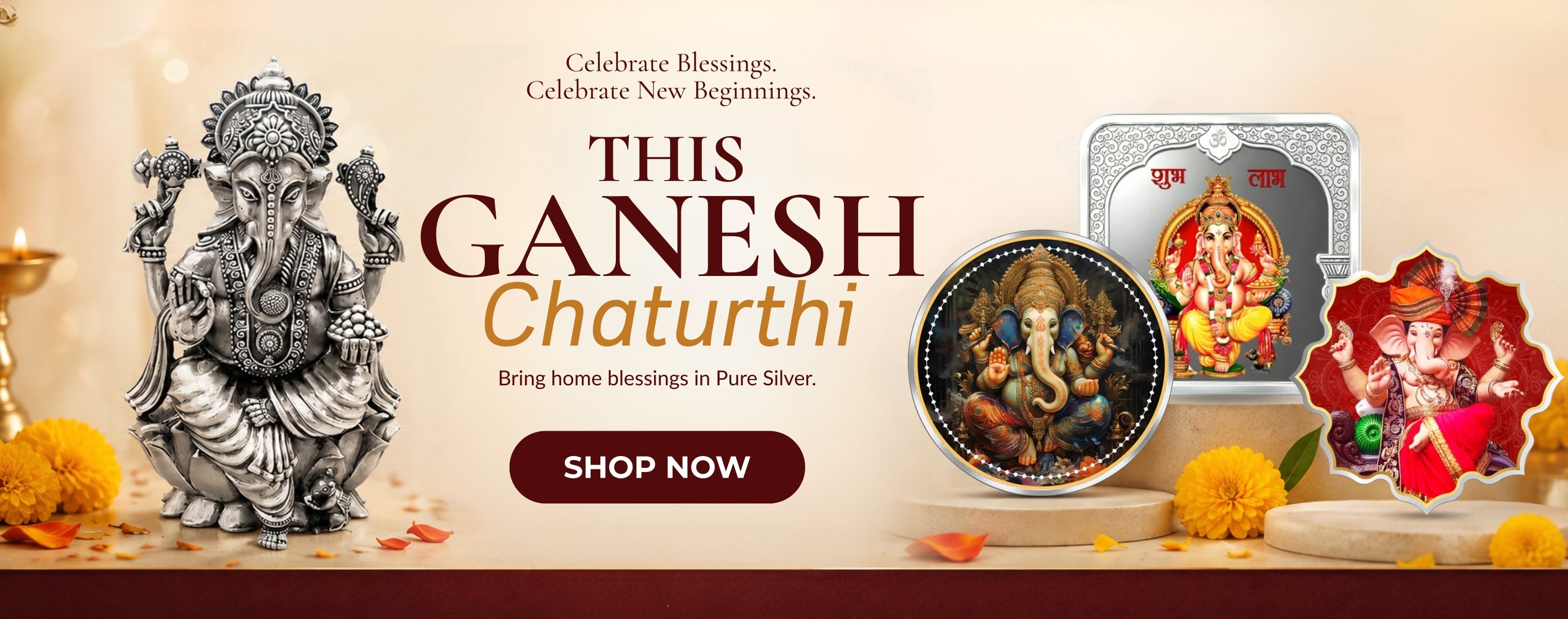 Ganesh Chaturthi website desktop banner