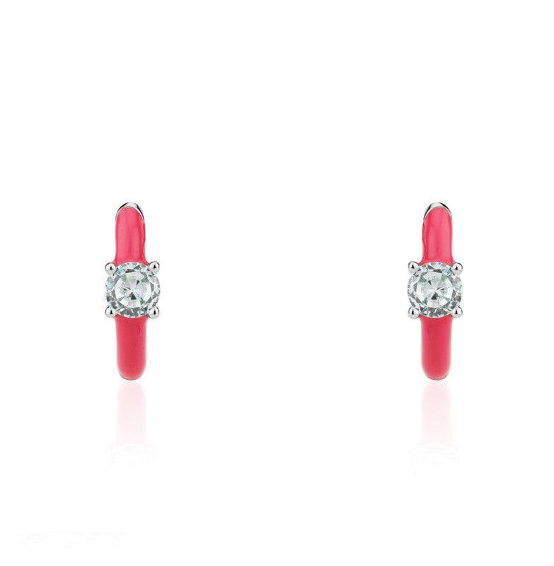 Sterling silver pink gemstone drop earrings for women – elegant festive jewellery for Diwali, Navratri, and wedding celebrations.