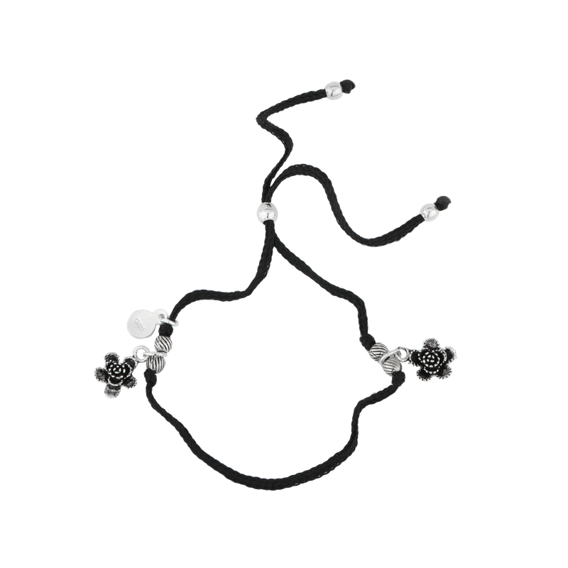 925 Silver Flower Charm Anklet