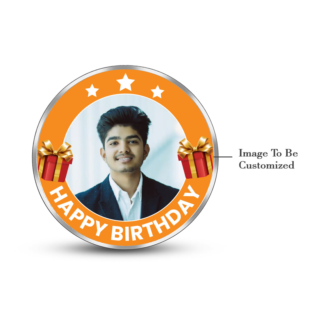 Birthday Wishes on a Round 999 Pure Silver Coin Gift