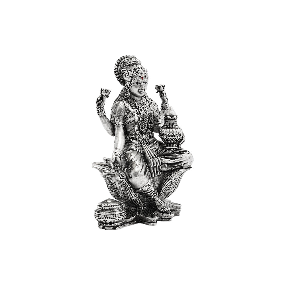 925 Pure Silver Lakshmi Ji 3D Idol