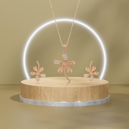 rosegold pendant set
