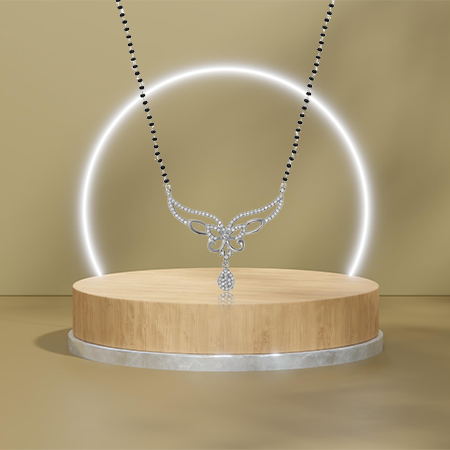 mockup 925 silver mangalsutra 