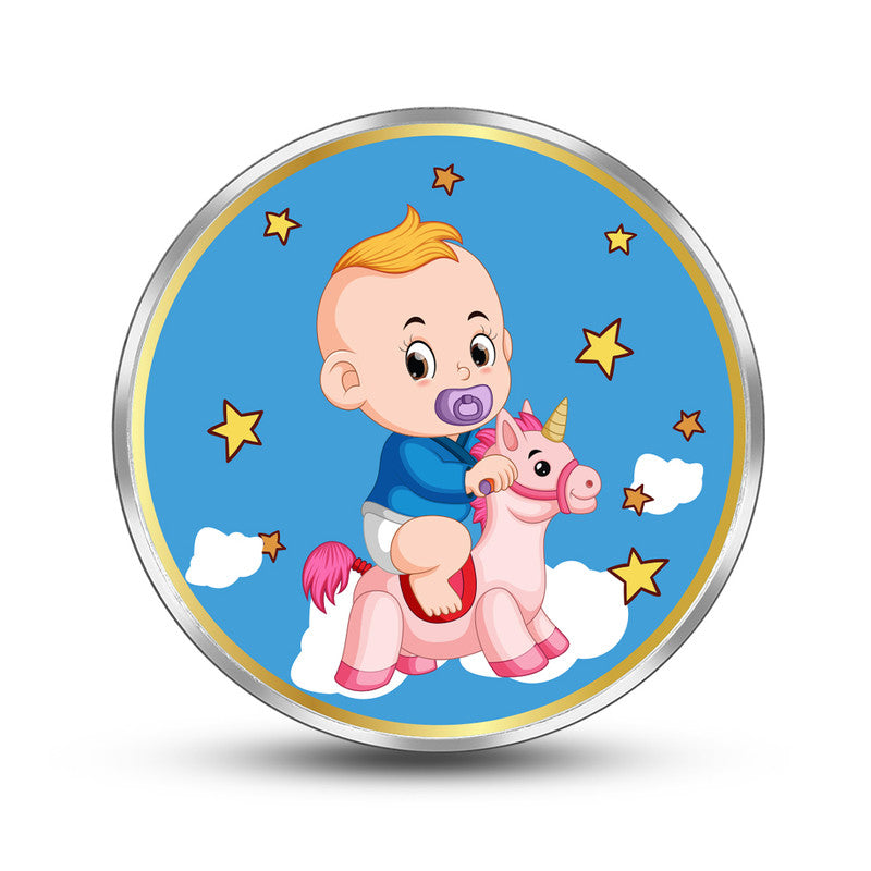 New Born Baby Welcom 999 Pure Silver Coin Round