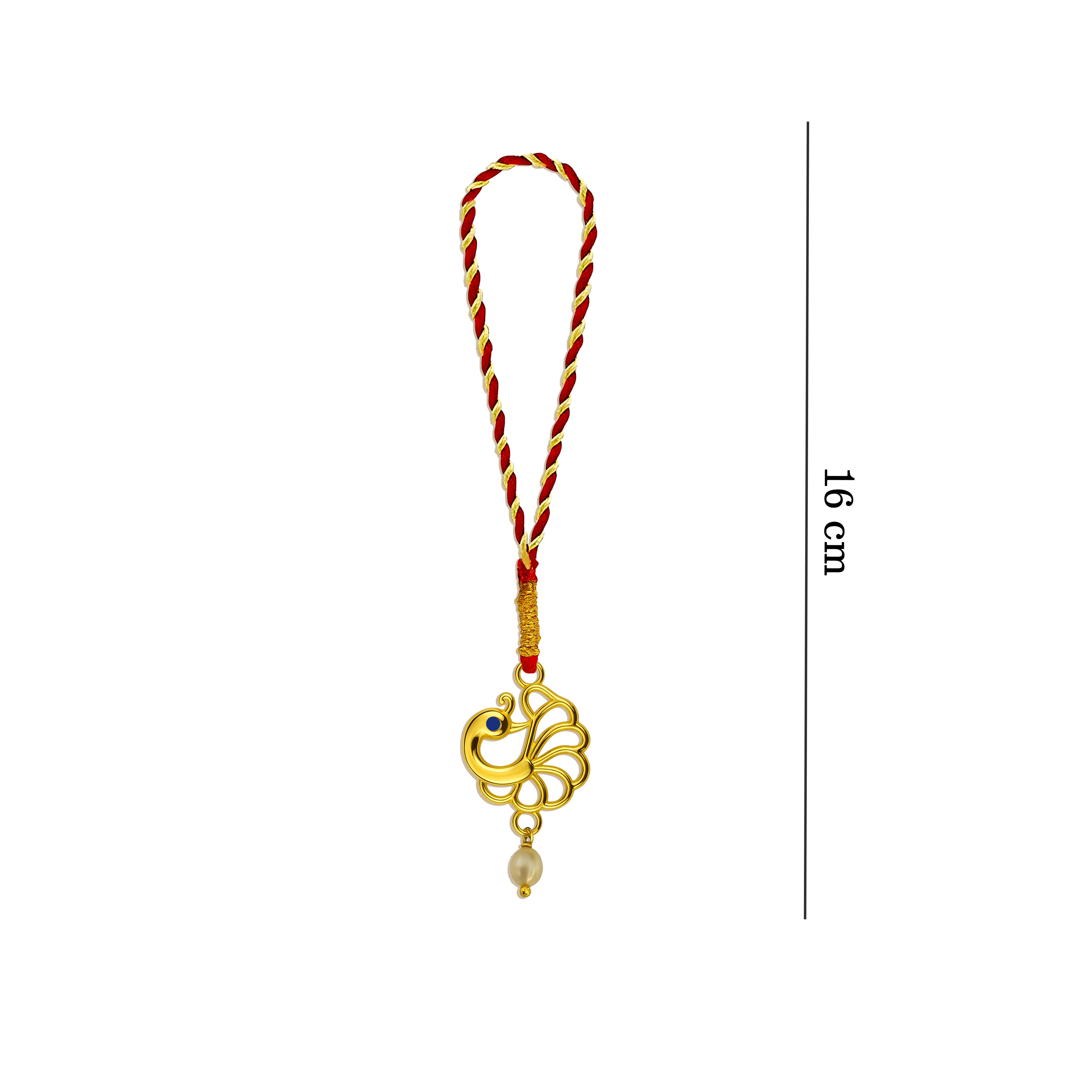 Silver Peacock Lumba Rakhi For Bhabhi