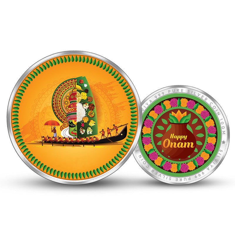 Onam Festival Special 999 Pure Silver Coin Round