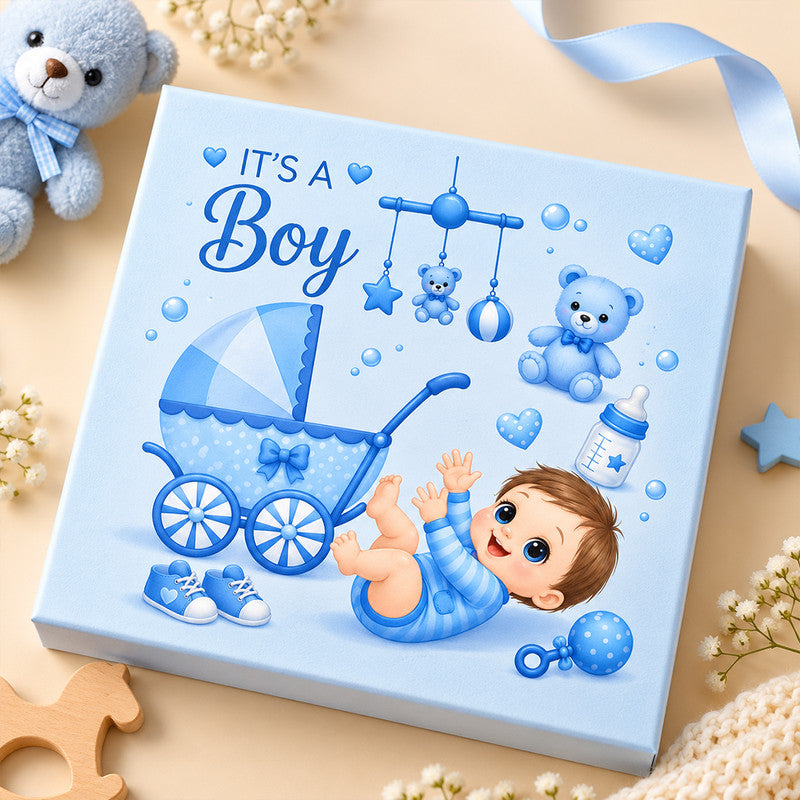 New Born It's a Boy 999 Pure Silver Coin With Gift Box