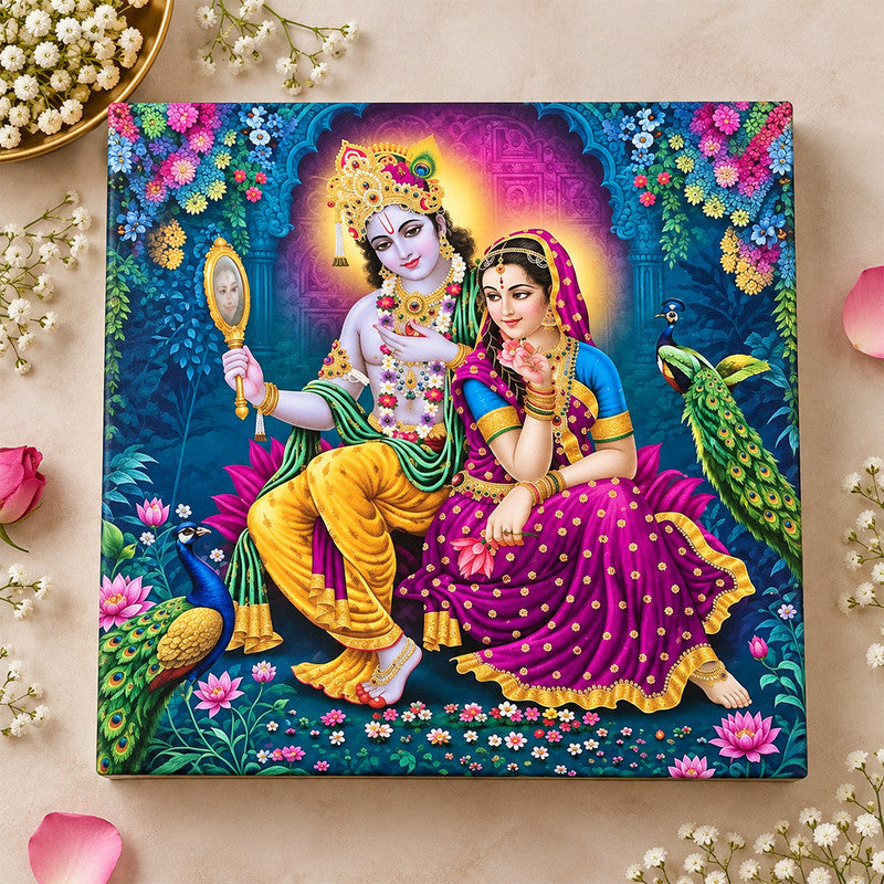 Radha Krishna 999 Pure Silver Coin With Gift Box